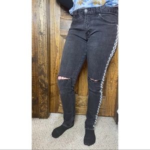 COPY - Forever 21 Mens or Women’s Worn/distress black jeans Mens size 34